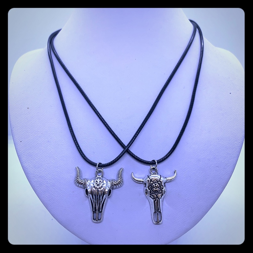 “Two” Animal Skull Pendant Necklaces.